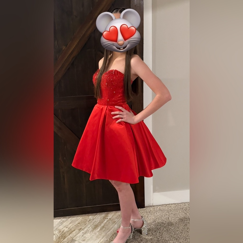 SHERRI HILL RED SATIN